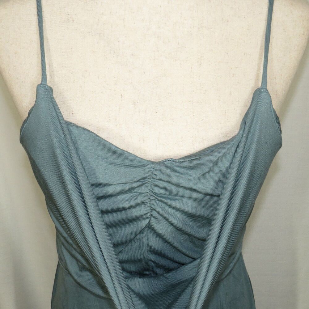 Halara Soft Stretchy Draped Neck Open Back Lace Up Padded Maxi Dress Size Medium - Picture 12 of 15